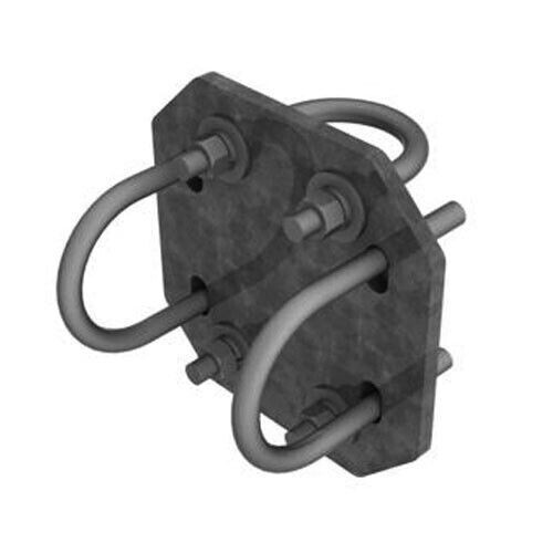 Solar Panel Mount Crossover 1/4 steel. U-bolts not included.