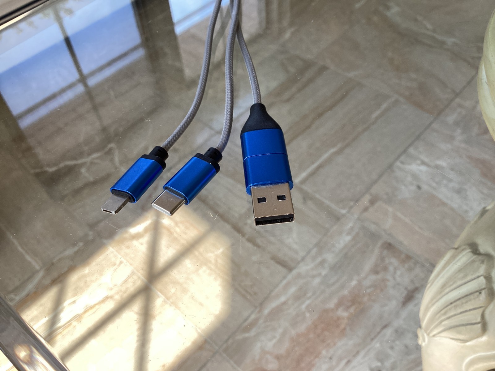 ebay Employee 2 in 1 USB Charging Cable Multi Function Cell Phone Charger Cord
