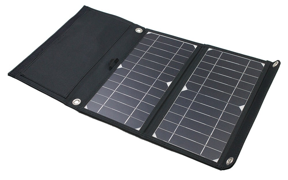 Monocrystalline Portable 15W / 5V USB Solar Panel Folding Camping Fishing