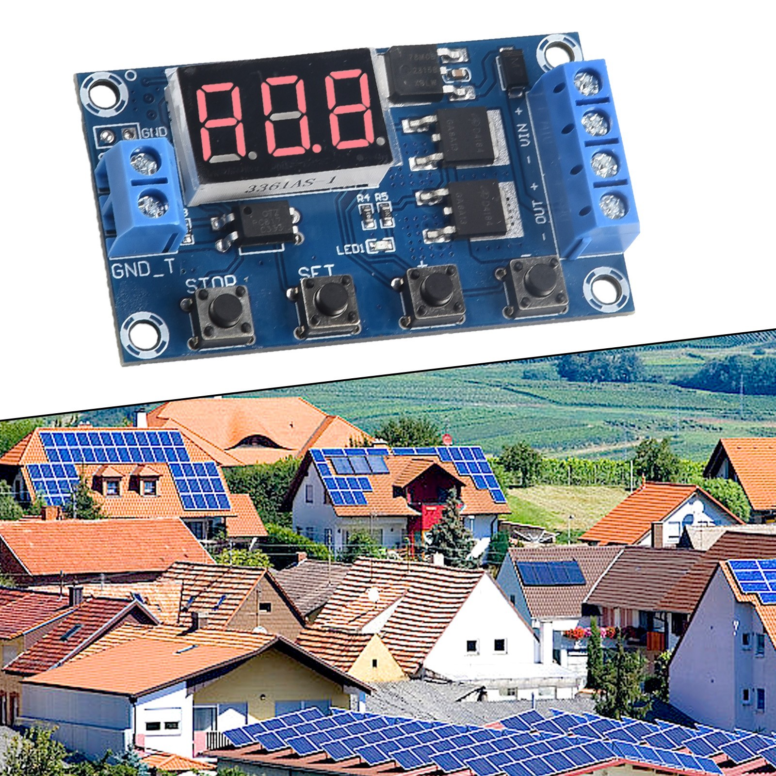 Wide Voltage Input for relay Delay Board Clear Interface Multifunctional Timer