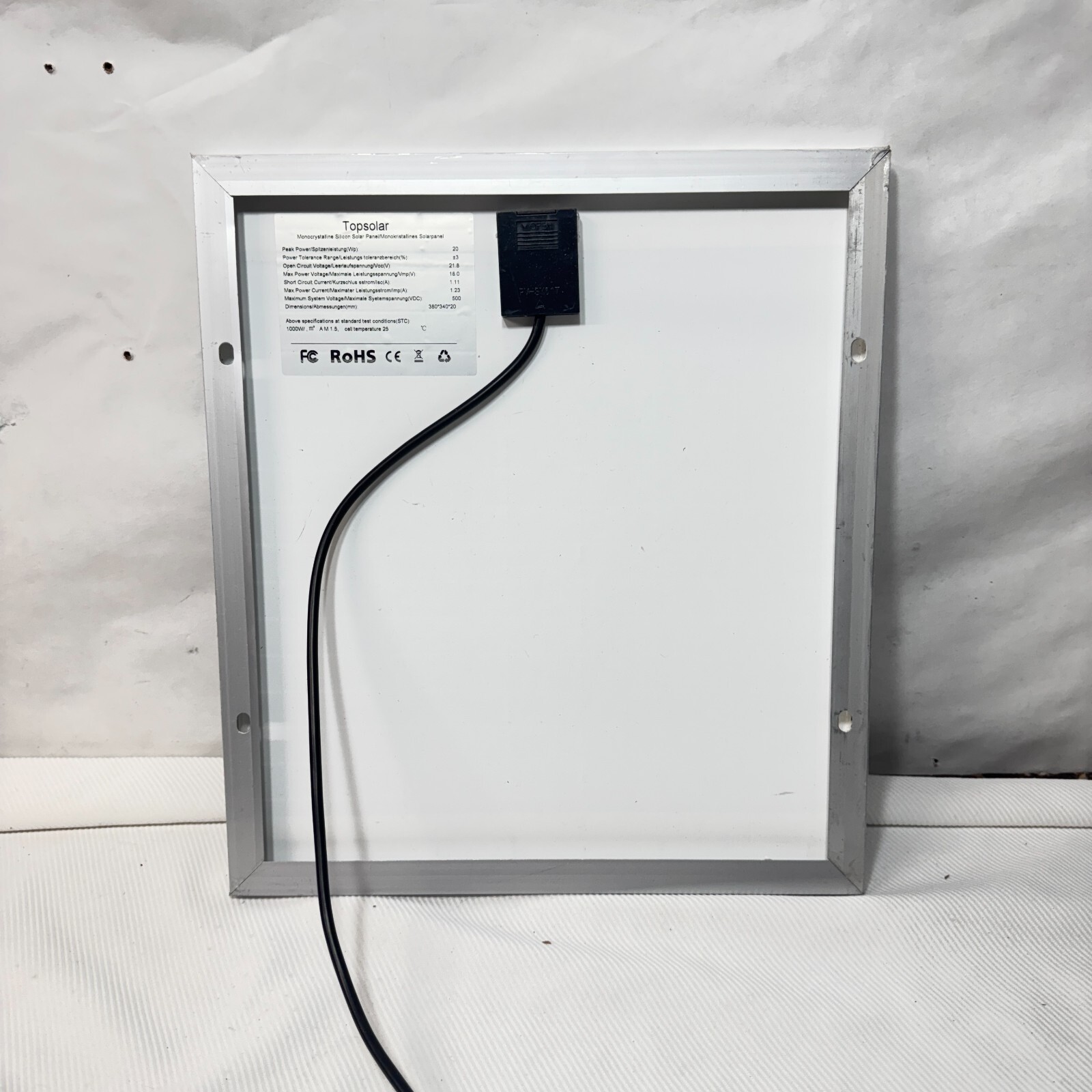 Solar Battery Charger 20W 12 Volt Powered Panel for Car Dump Trailer Boat Marine