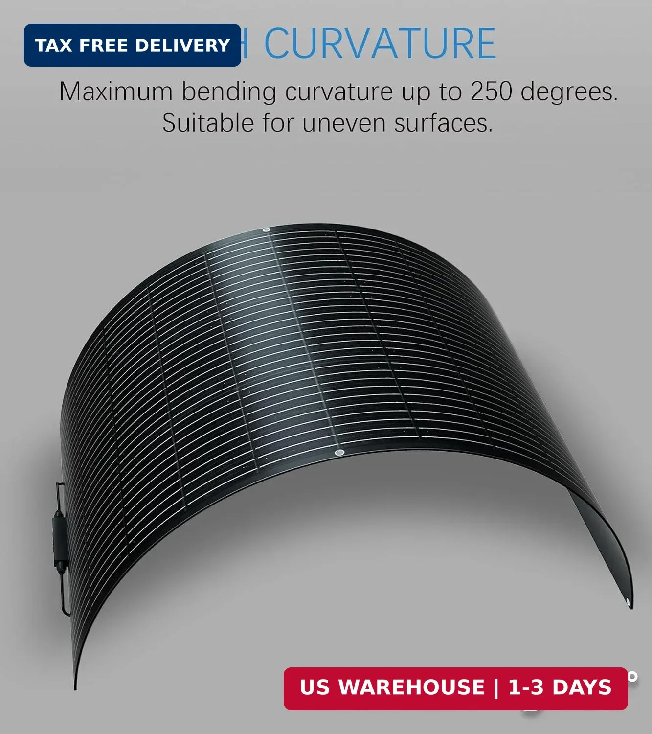 Flexible Solar Panel kit 200W 12V,2PCS 100W Monocrystalline Module,20A Charge Co