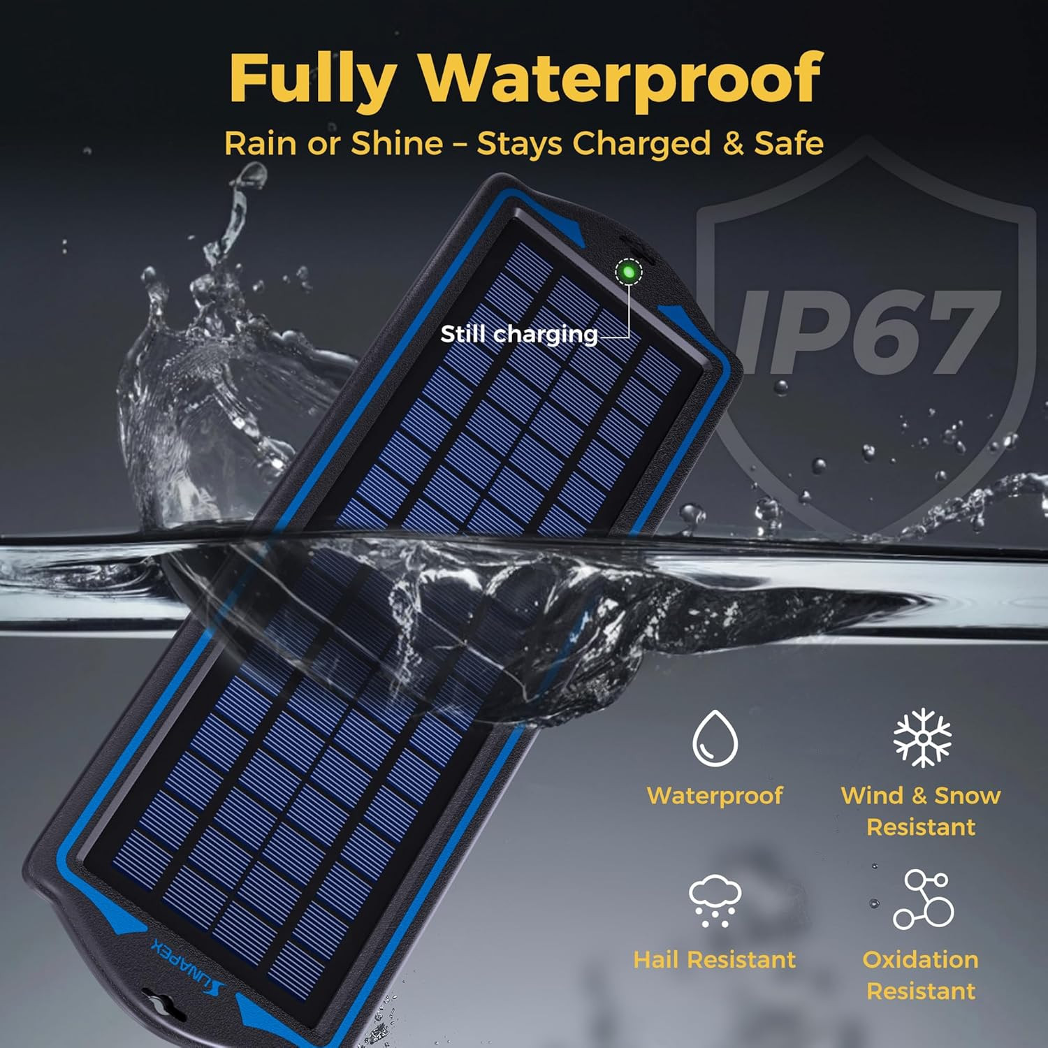 12V Solar Battery Charge: 5W Waterproof Portable Solar Panel Kit – Battery Maint