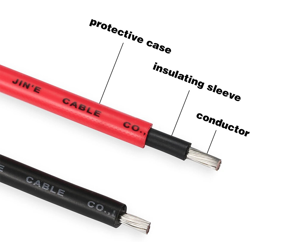 PV Cable Black+Red 2.5/4/6mm² 10-14AWG XLPE Extension Cord Male Female Plug