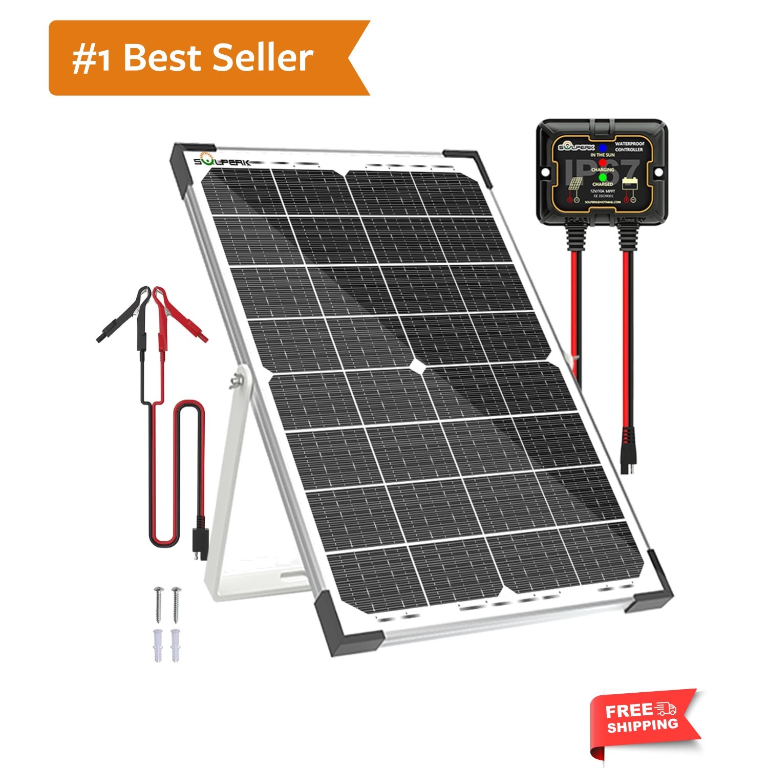 30W Solar Battery Charger Solar Battery Maintainer + Upgrade 10A MPPT Charge …