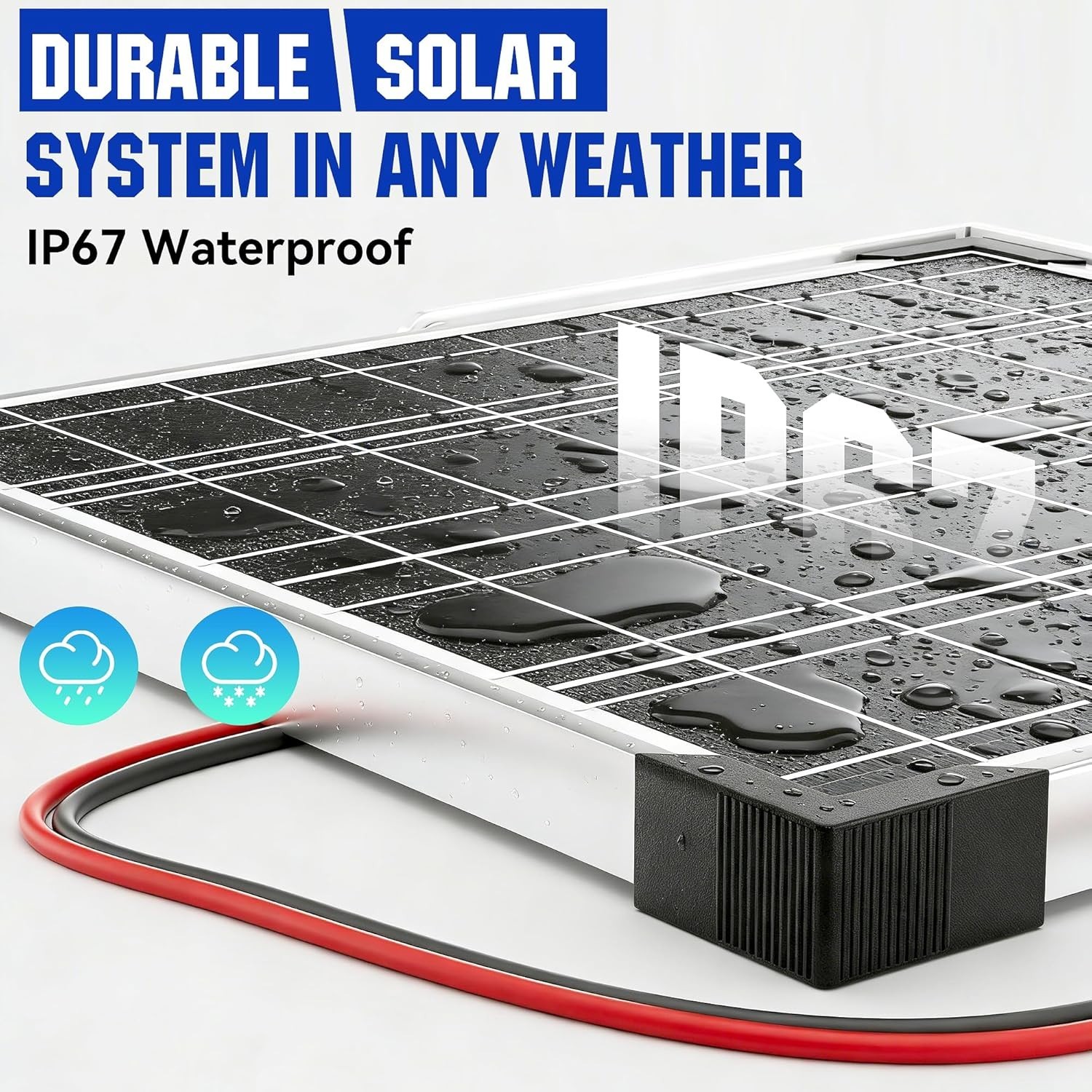 High-Efficiency 20W Monocrystalline Solar Charger with Adjustable Mount Bracket