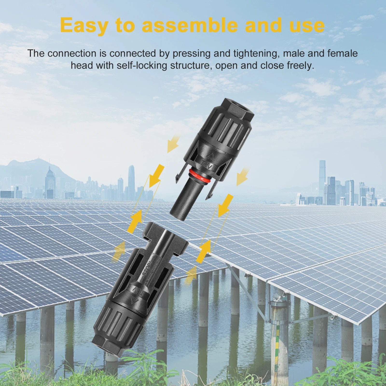 1/5/10 Pairs Solar Cable Connectors Male Female DIY For Solar Panel US