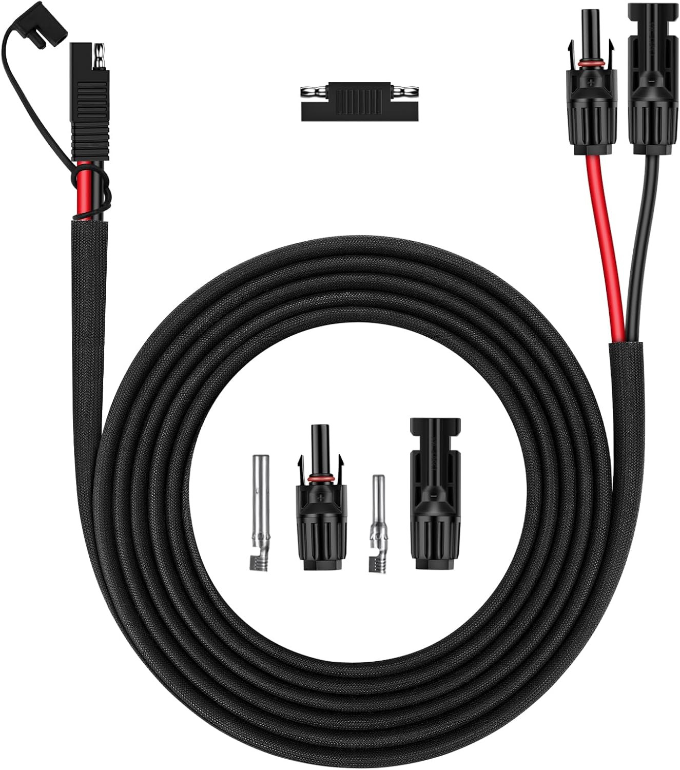 Solar Panel Connector Cable,10Awg SAE to Male & Female Adapter PV Extension Cabl