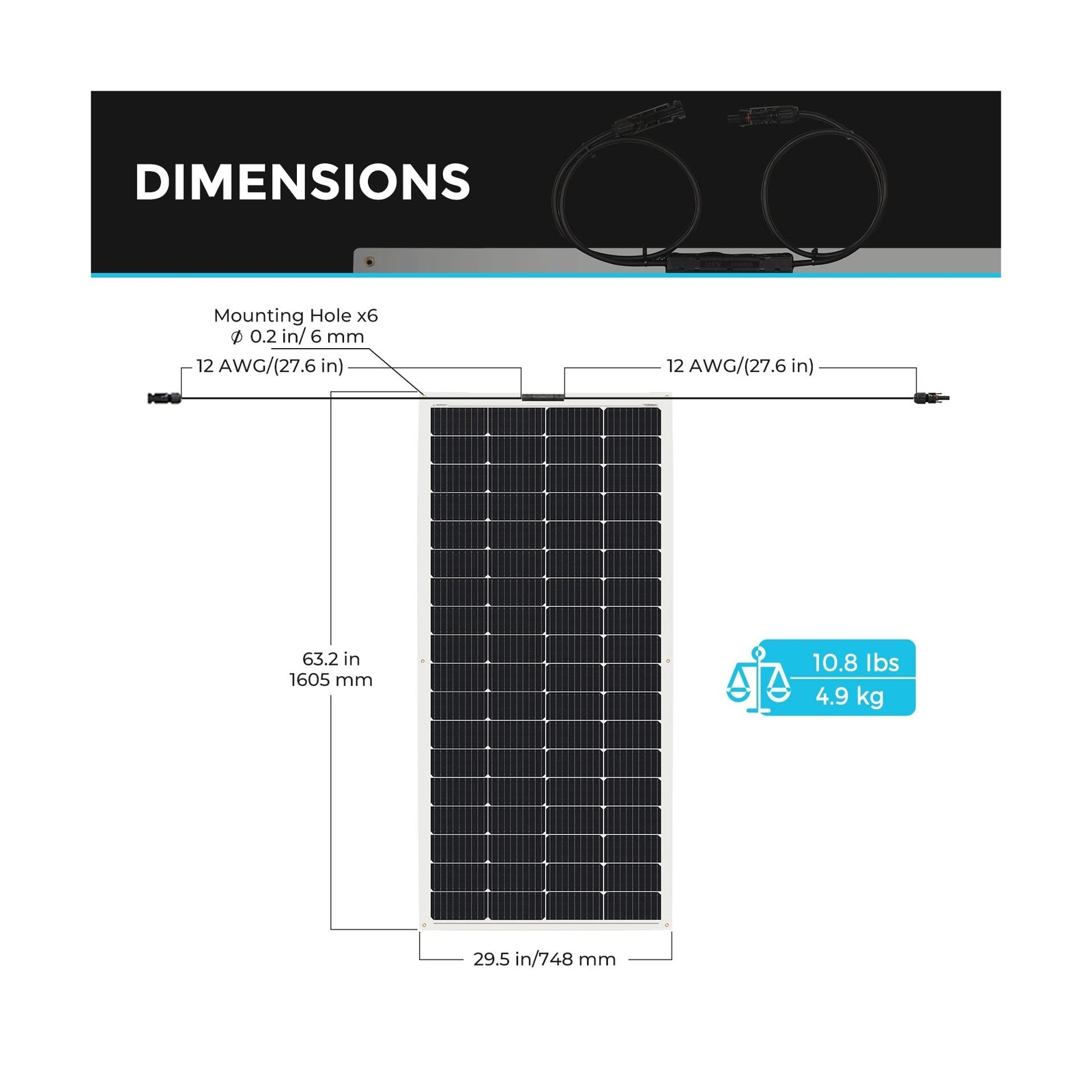 Renogy Solar Panels 200 Watt 12V, Flexible Solar Panel 200W 22% High-Efficien…