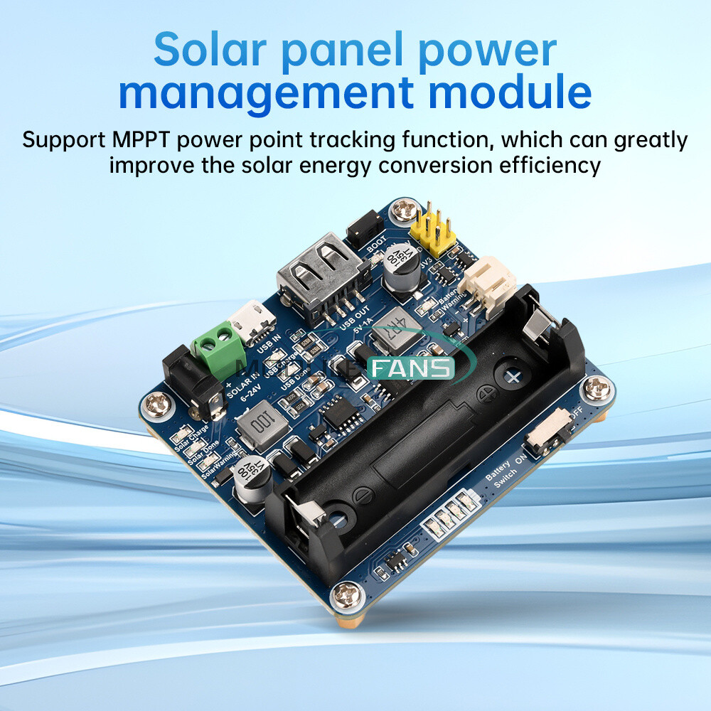 Power Manager Module for 6V~24V Solar Panel Support MPPT USB Battery Charging