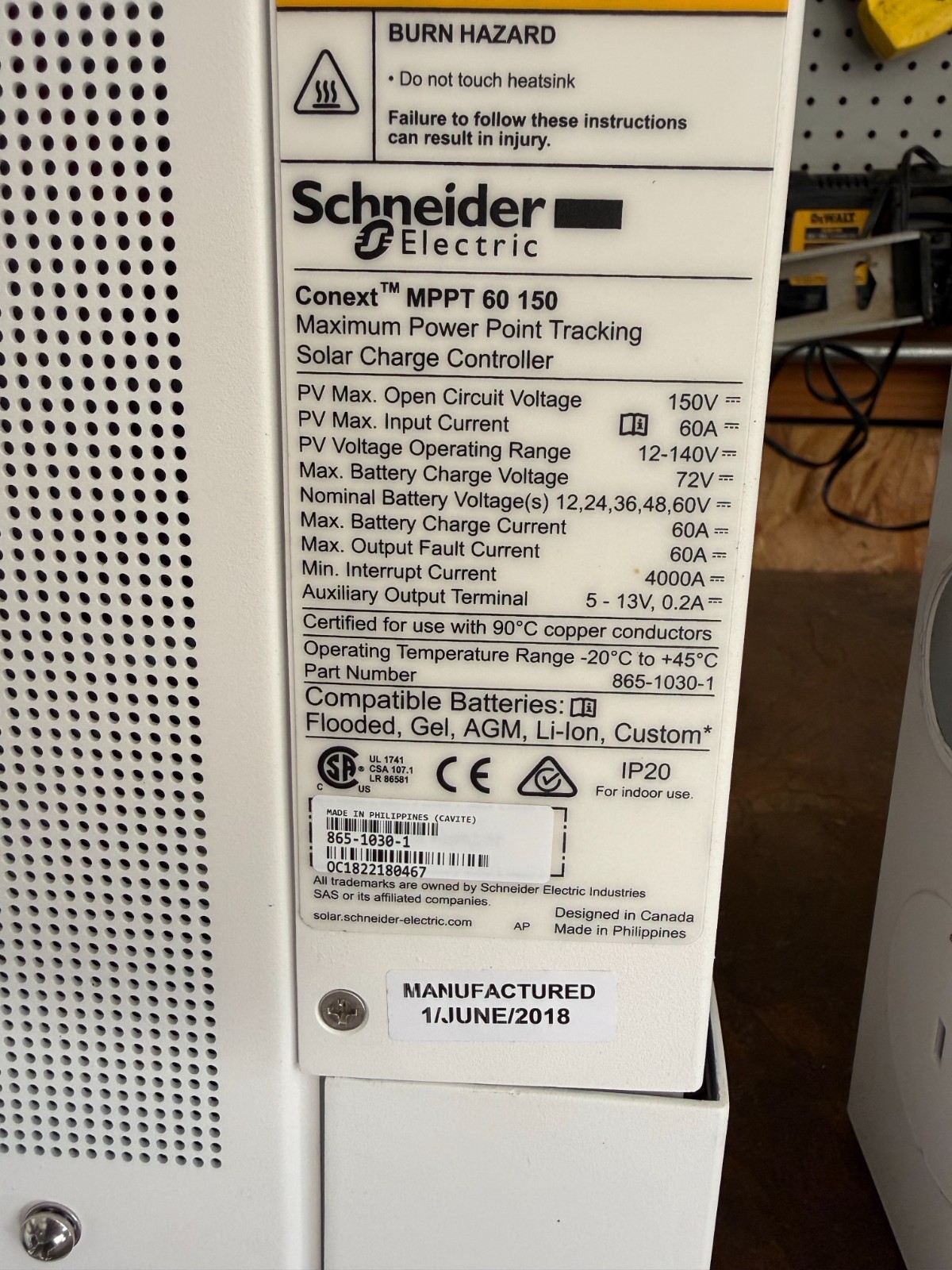 Schneider Electric – Solar/Battery Control System