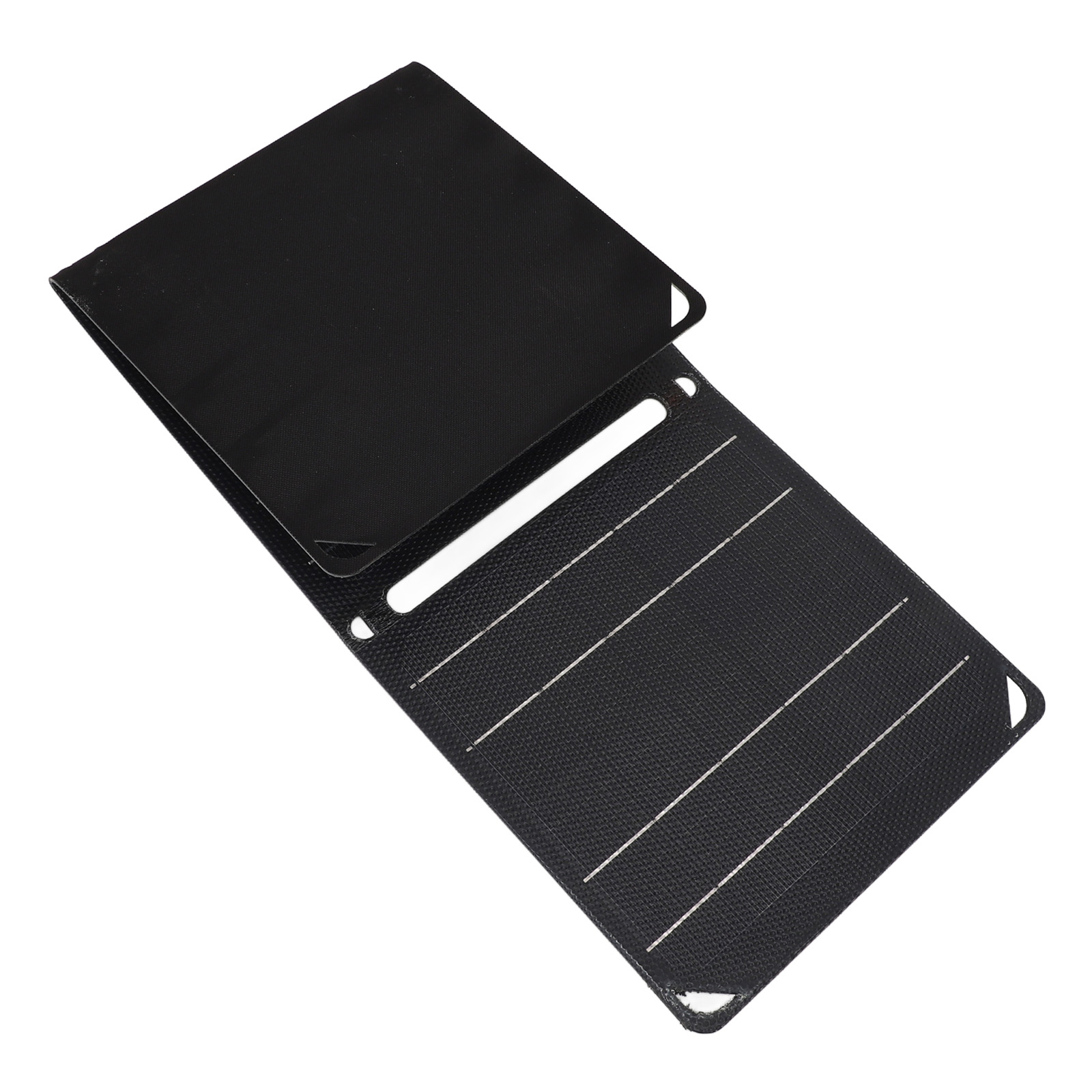 21W Portable Solar Panel Foldable Dual USB Charger For Phone Power Station Black