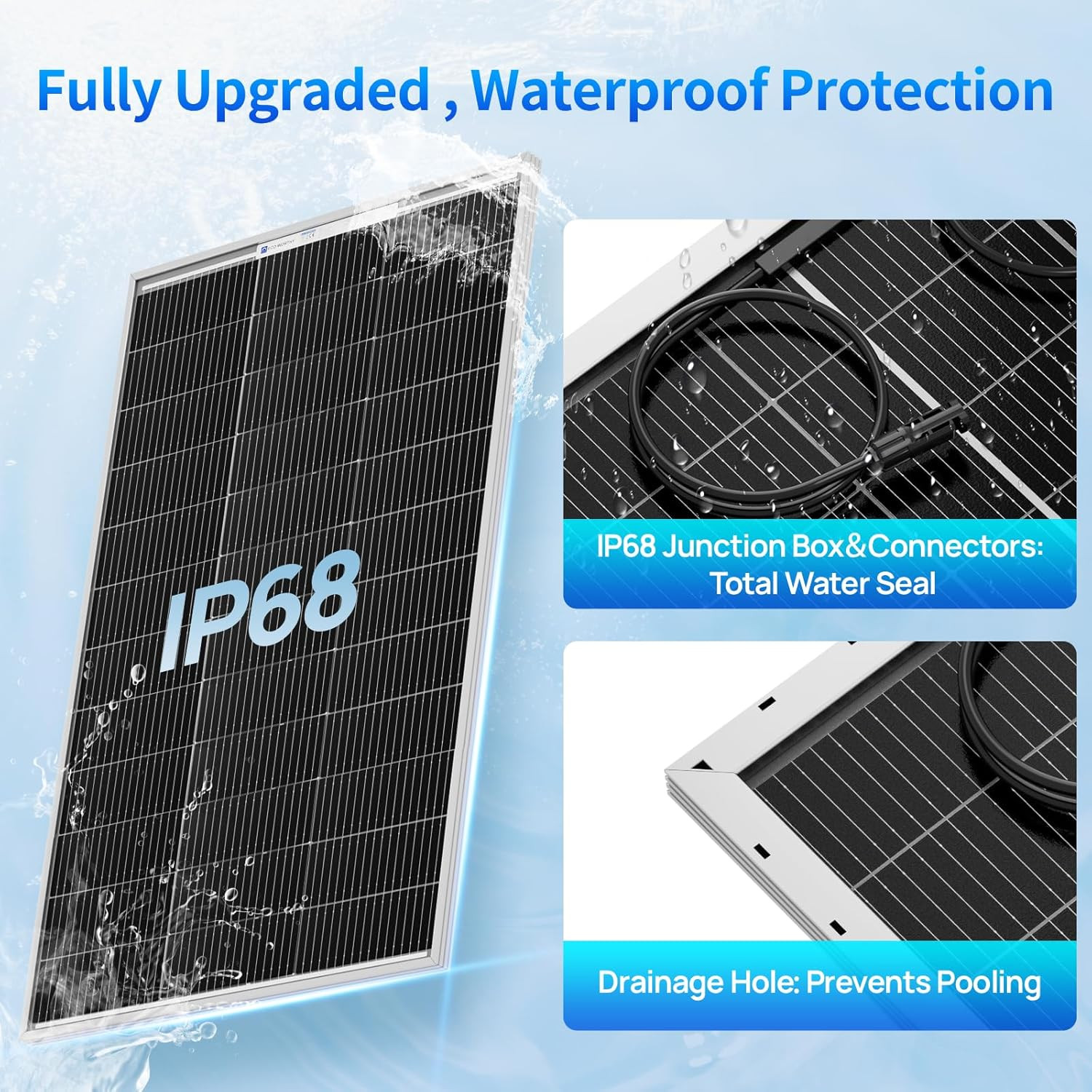 ECO-WORTHY 400W Solar Panels N-Type 4Pcs 100 Watt 18V Monocrystalline Solar Pane