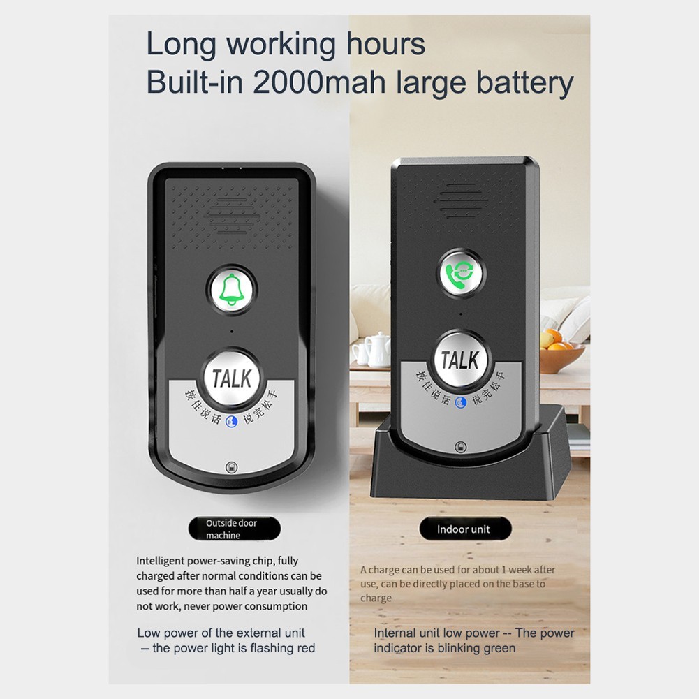 Wireless Doorbell with 1000m Range Strong Penetration Clear Communication