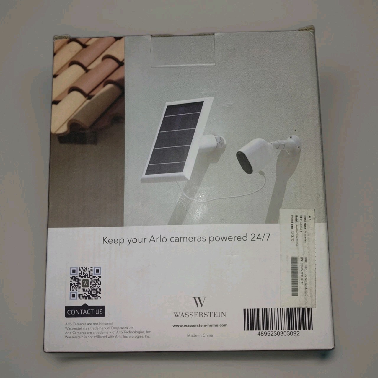 Wasserstein Weatherproof Solar Panel 3 Pack for Arlo Ultra/Pro 3/4/5S White