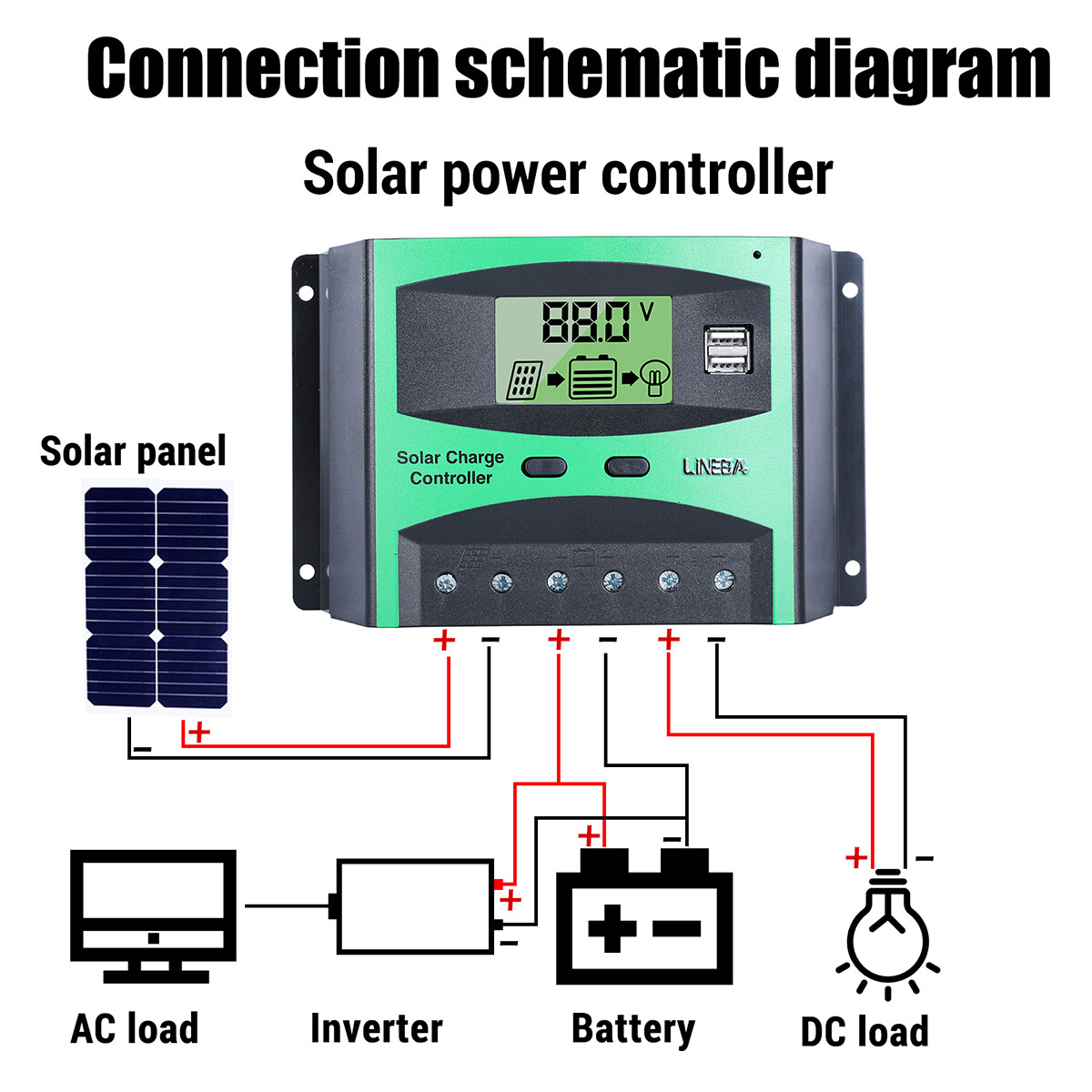 30-60A MPPT Solar Panel Regulator Charge Controller Auto Focus Tracking 12V/24V