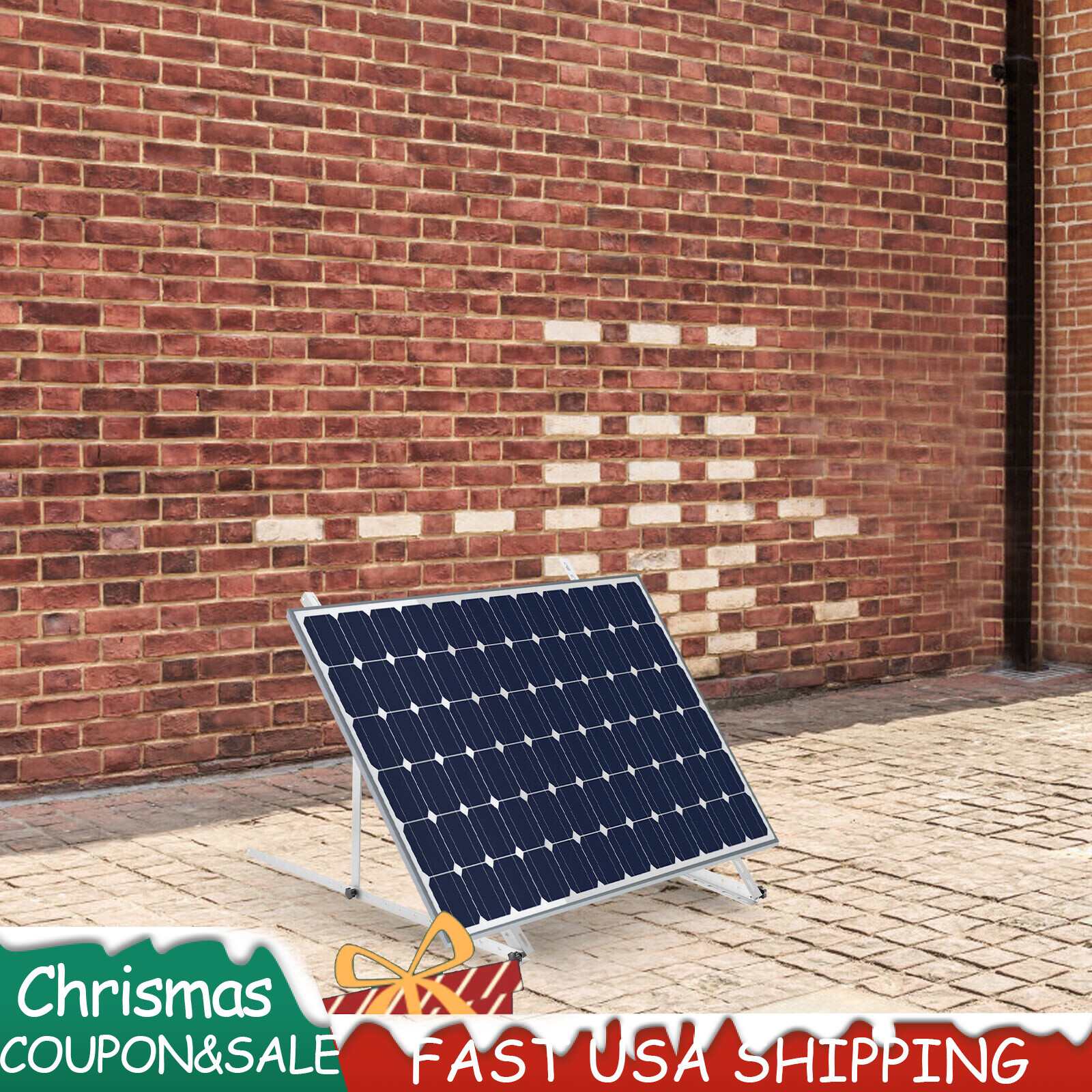 41”/45” Solar Panel RV Tilt Mount Brackets Roof Flat Surface Adjustable Frame US