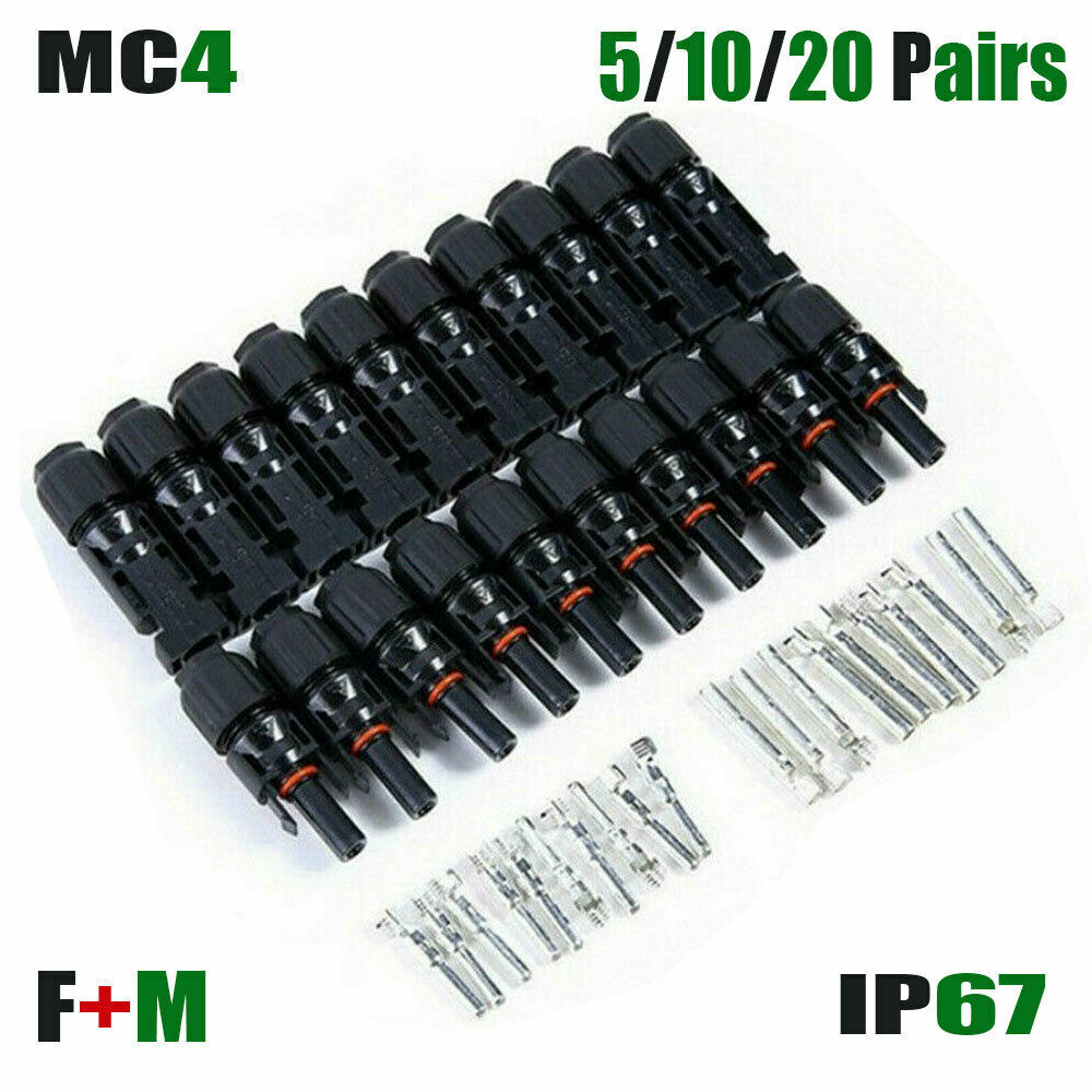 5~20 Pairs Male Female M/F Wire Cable Connector Set Solar Panel Waterproof