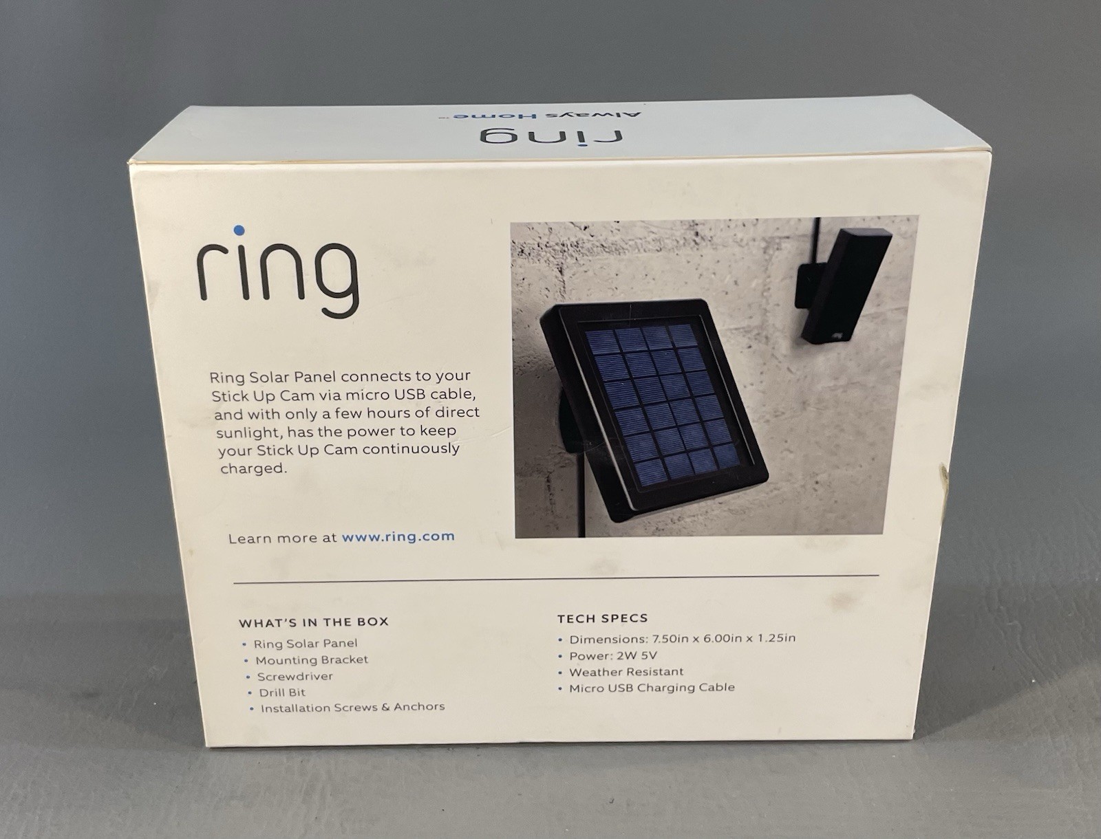 Ring 2nd Gen Solar Panel for Select Ring Security Cameras