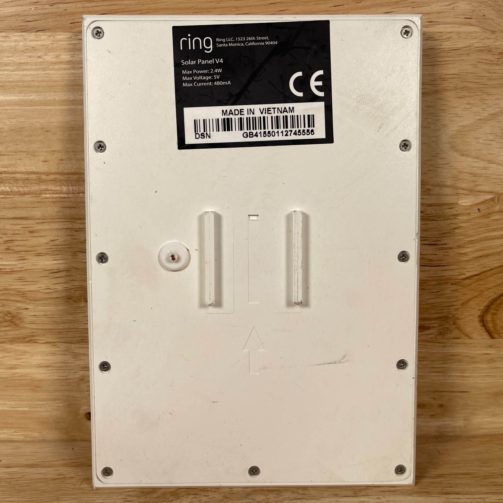 Ring Solar Panel V4 2.4W Rechargeable Power For Spotlight Cam Plus (Parts Only)