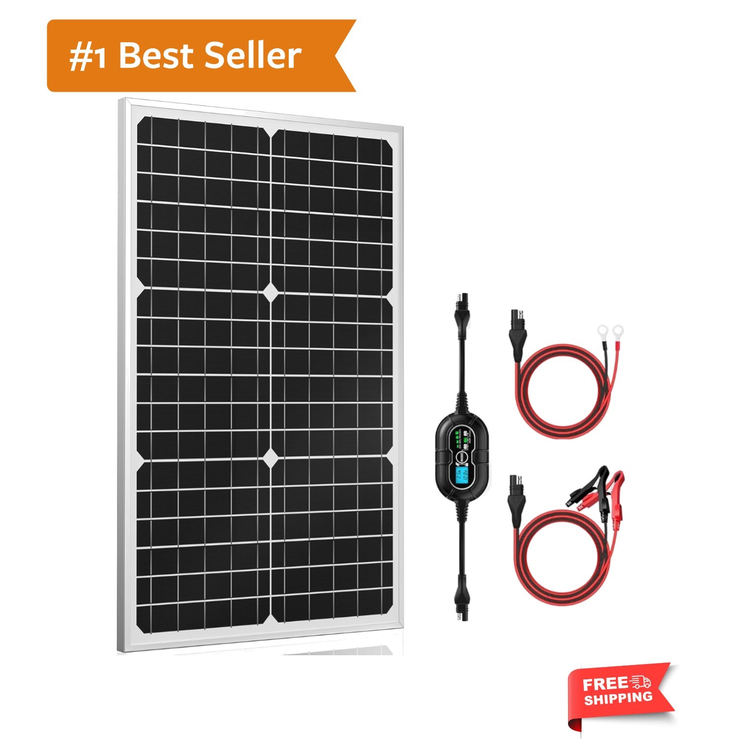 12V Solar Panel Kit 30W, High Efficiency 30 Watt Solar Panel + Ultra-Smart 10…