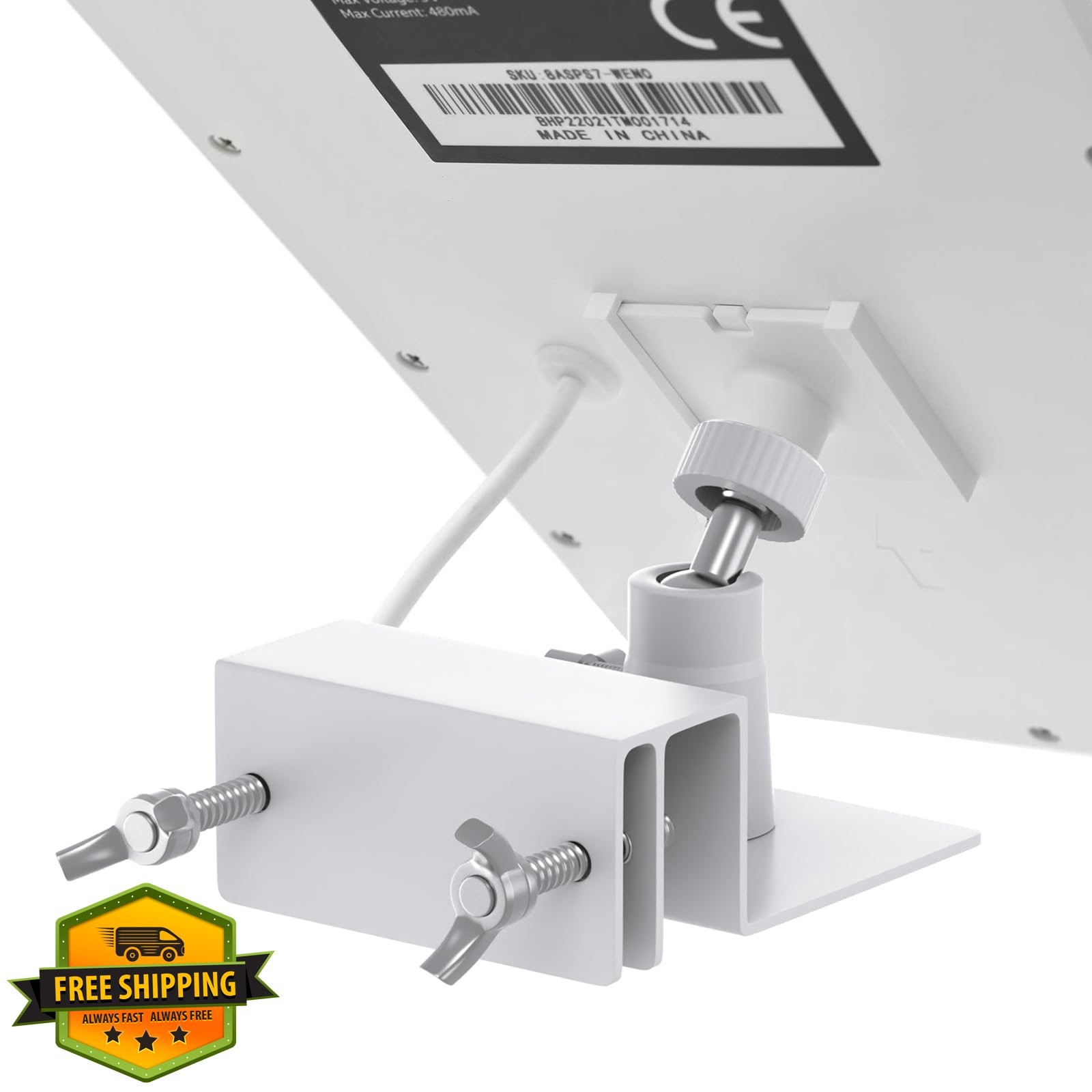 ALERTCAM Gutter Mount Solar Panel Bracket White