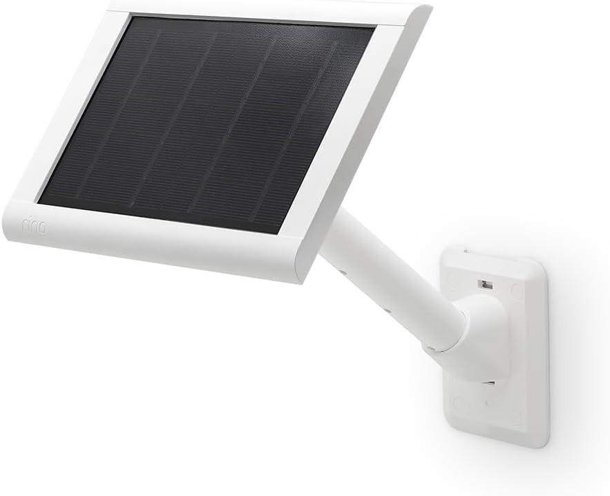 Solar Panel Wall Mount for Ring, Arlo, Wyze – Adjustable Arm