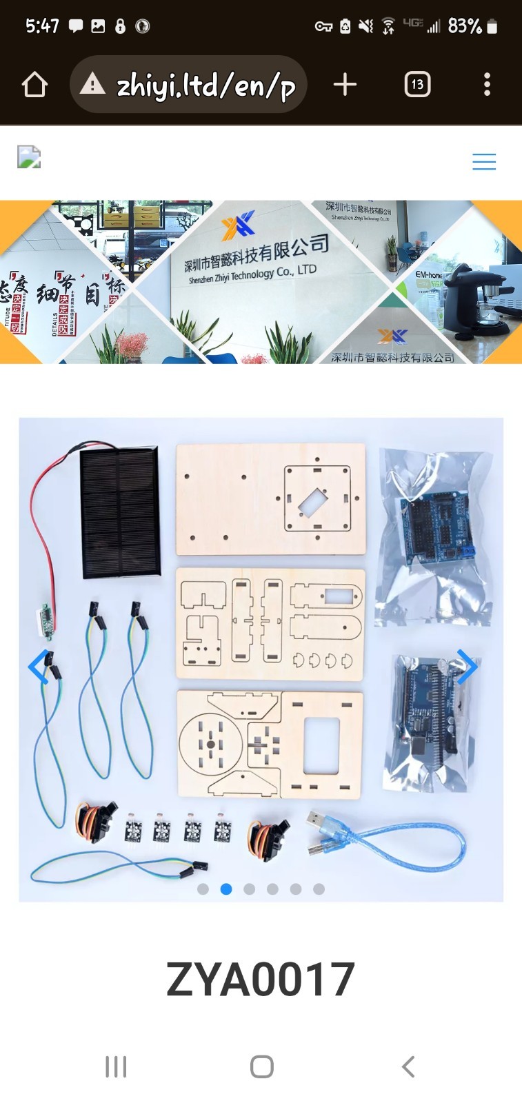 Zhiyi Smart Solar Light Tracking kit great teen gift Kit ZYA0017