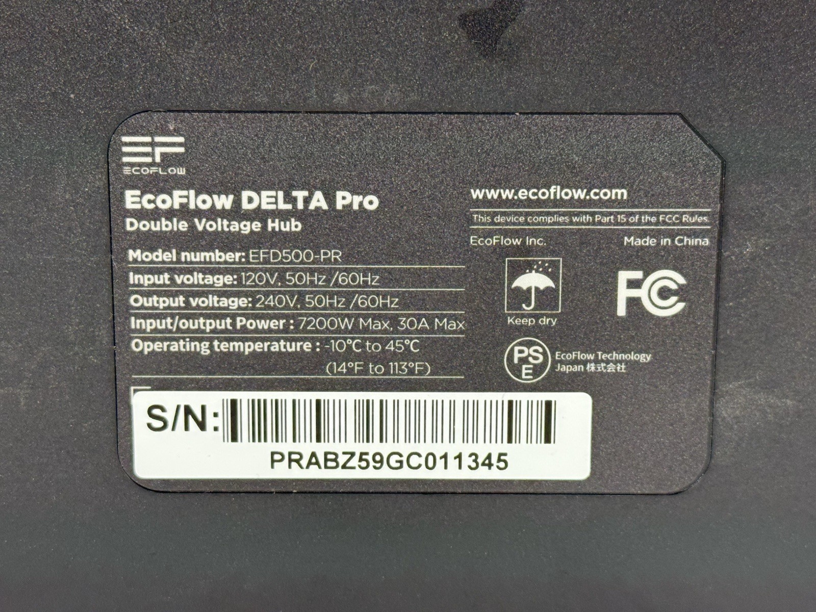 EcoFlow Double Voltage Hub for DELTA Pro Portable Power Stations