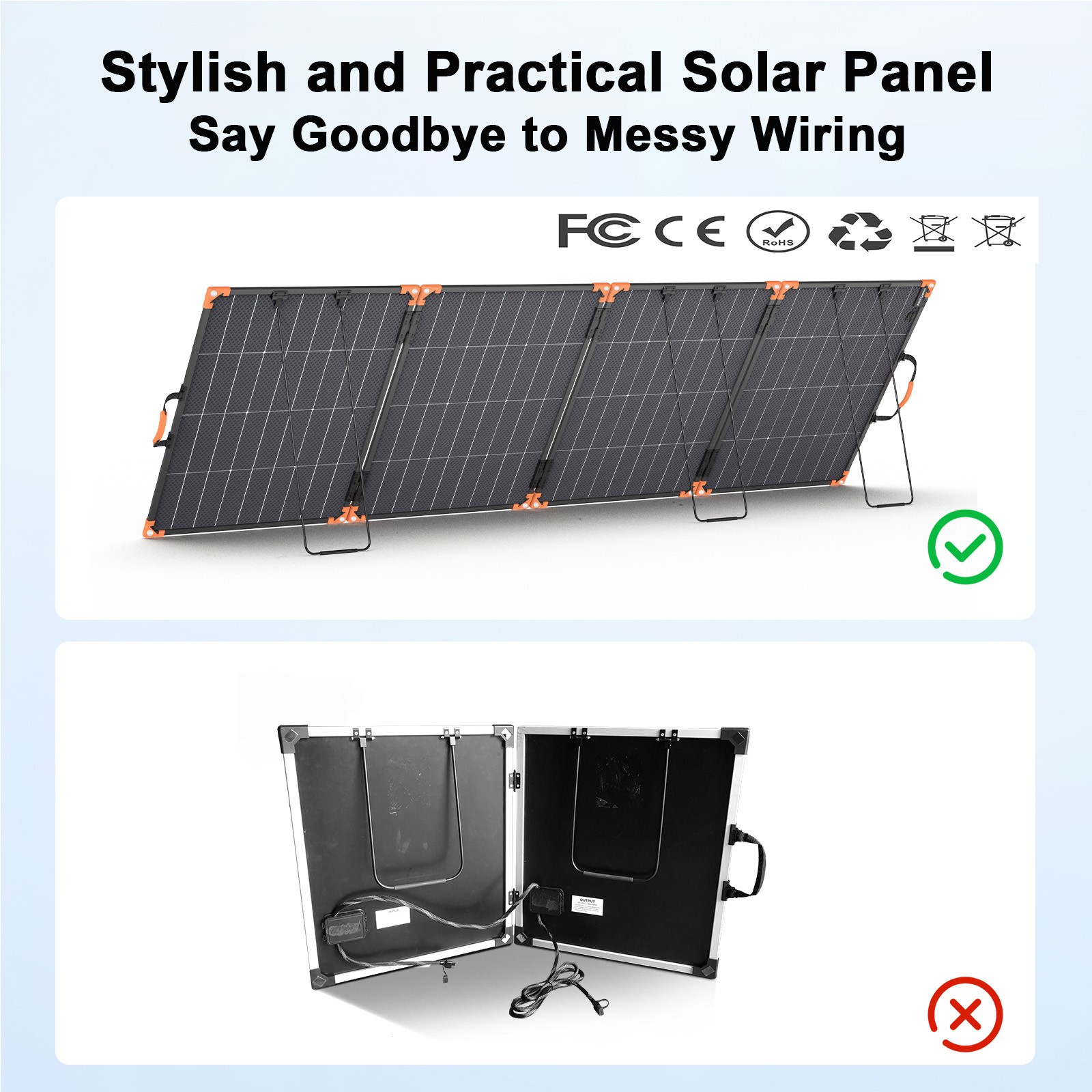 400W 200W 100W Solar Panel Kits for Anker Jackery Ecoflow Bluetti Power Stations
