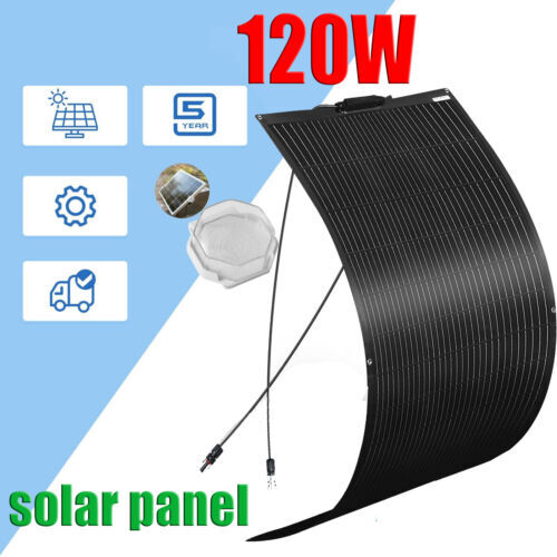 120W Watt Solar Panel Mono Flexible 12V Volt for Off Grid RV Boat Battery Charge