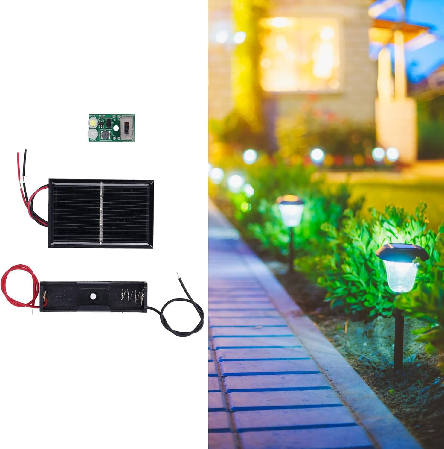 2 Sets Small Solar Panels, Mini Solar Panels, 1.2V Solar Cell with PCB Board, So