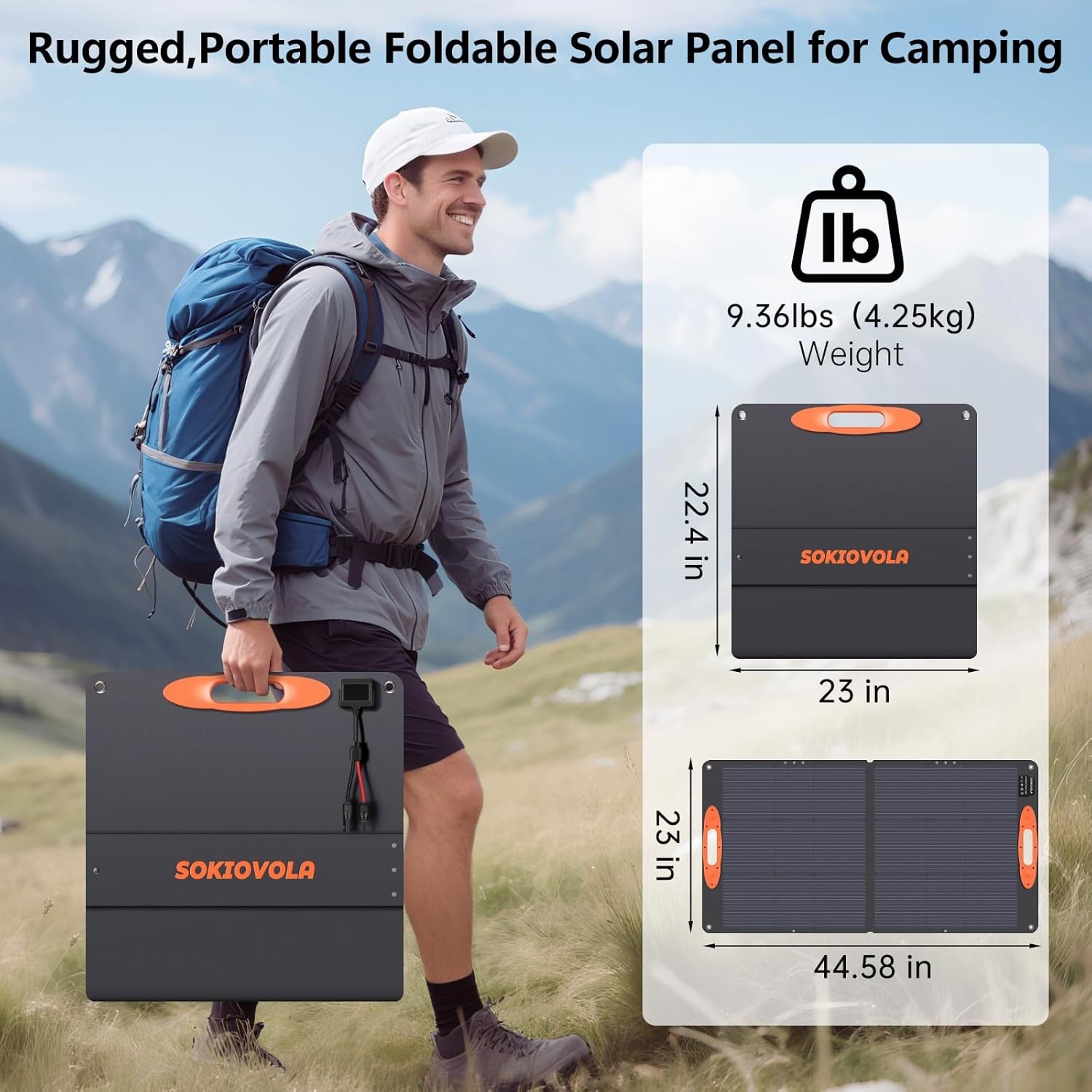 N-Type 16BB 110W Portable Solar Panel for Ef/Jackery/Bluetti/Anker Power Station