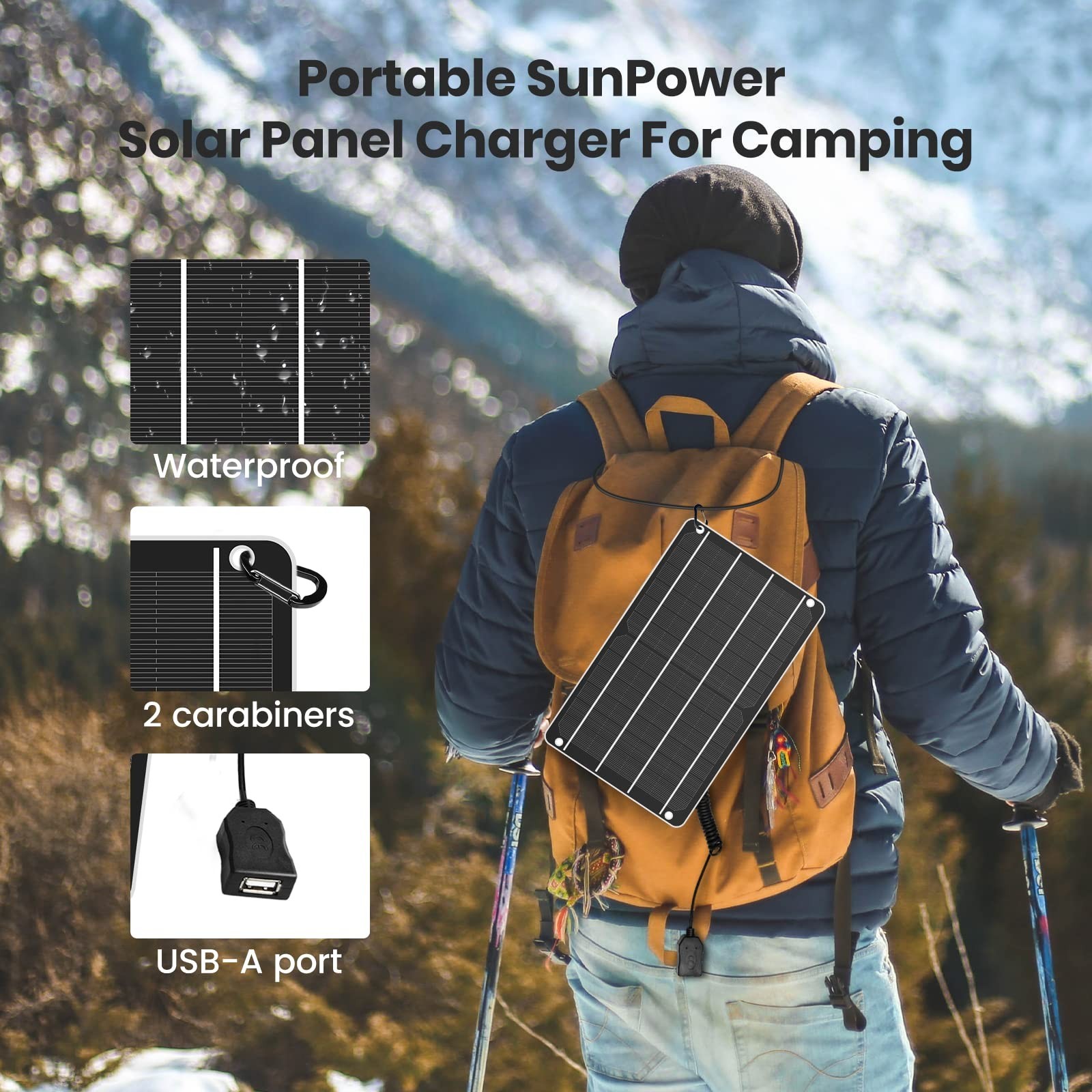 6W Mini USB Solar Panel – IP67 Waterproof Monocrystalline DIY Kit for Phones, Fa