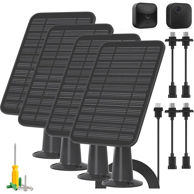 Solar Panel Charger 5W IP65 Waterproof 360 Adjustable Bracket 13ft Cable New