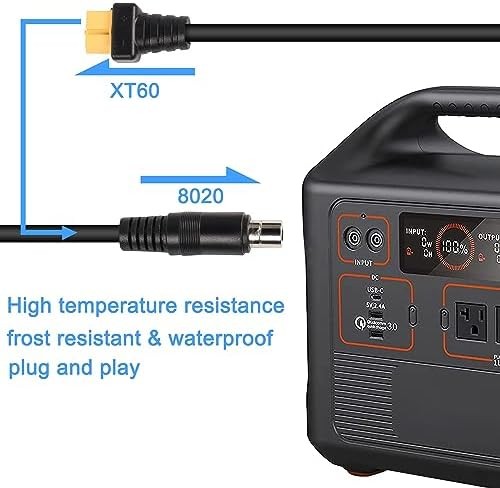 XT60 to 8mm Adapter Cable Bullet Connector 14AWG DC 8020 Power Adapter Cable XT6