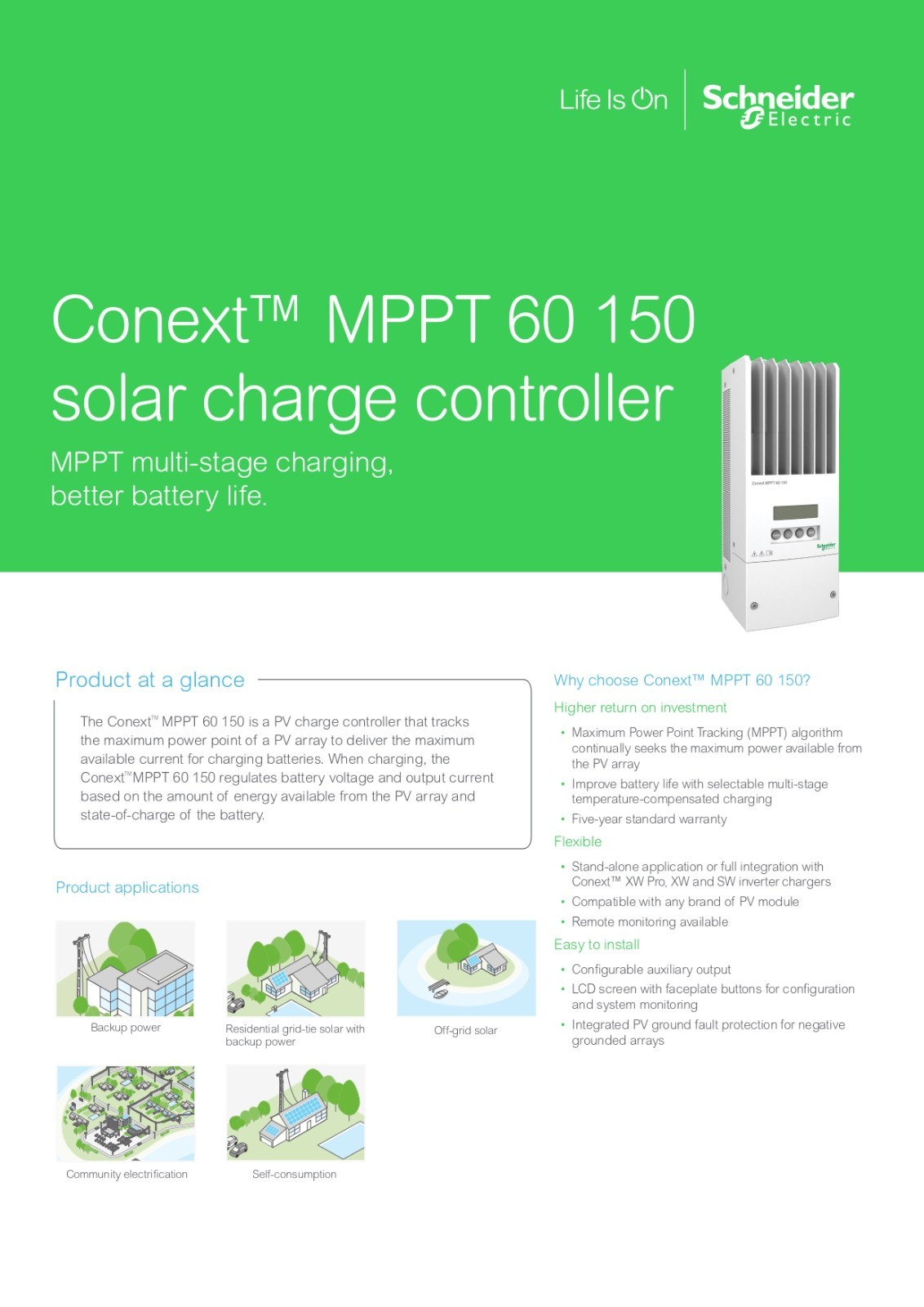 NEW Schneider Electric Conext MPPT 60-150, 865-1030-1 (New variant)