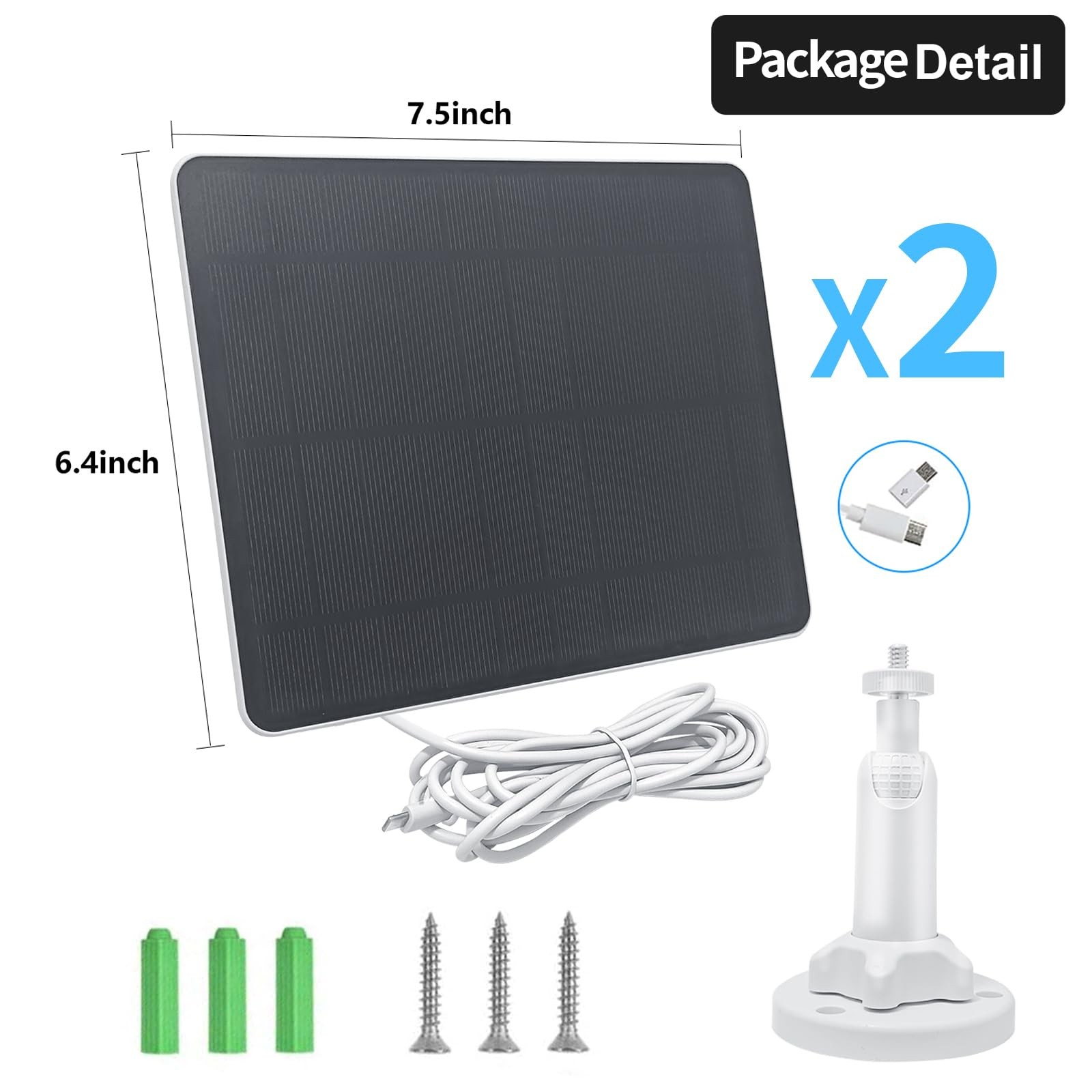 Solar Panel Charger for Arlo Essential 2K Outdoor(2nd Gen)/Essential XL Camer…