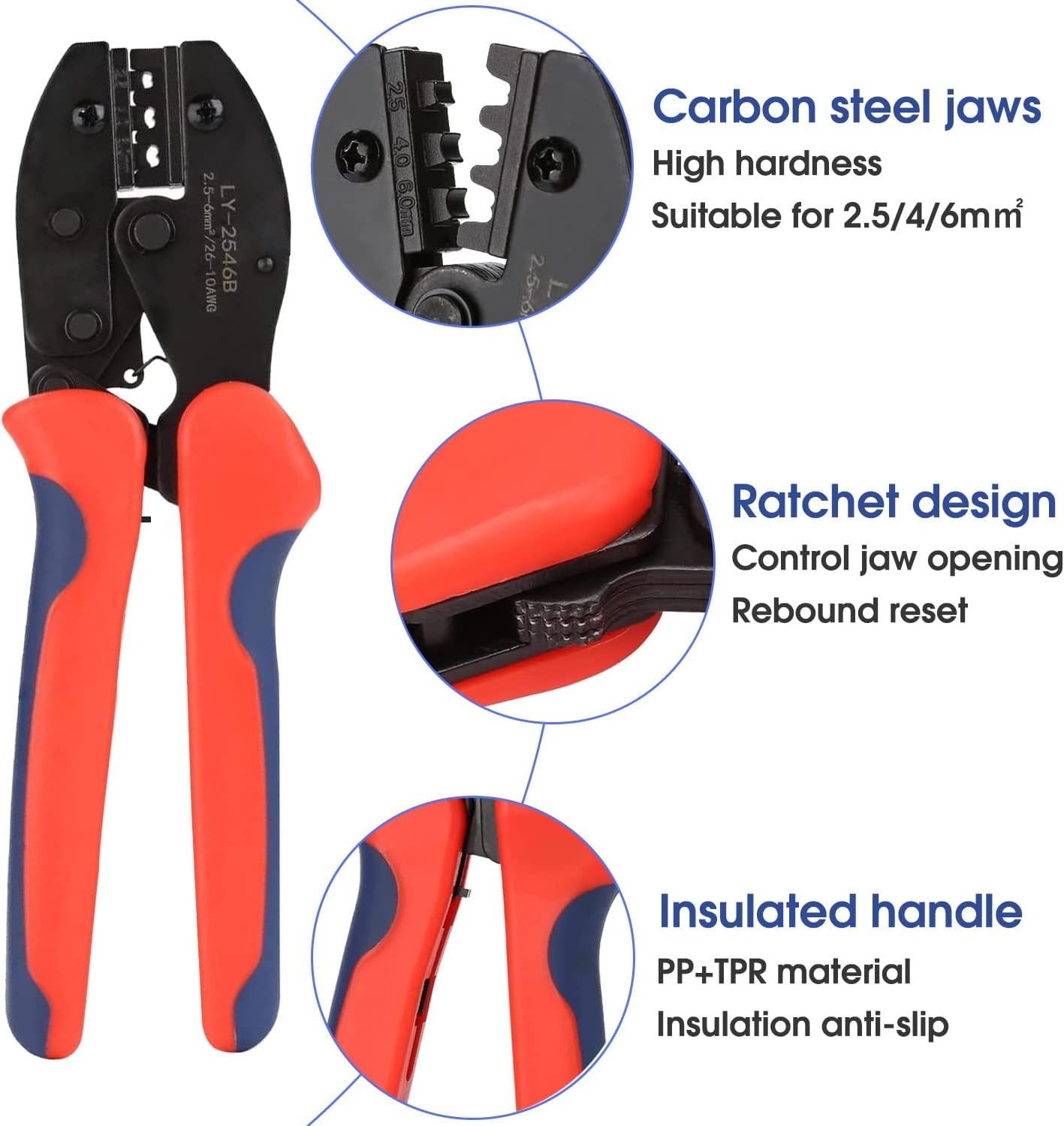 Solar Crimping Tool for Solar Panel Cable with 12 Pairs Solar Connectors, 1PC…