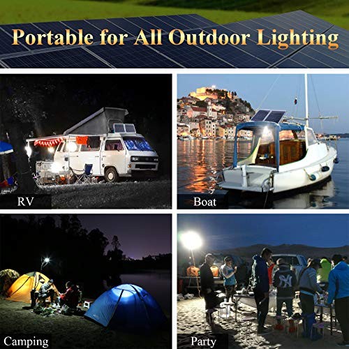Solar Lights for Inside, 4 Bulbs Solar Shed Lights with On Off Switch, 30W
