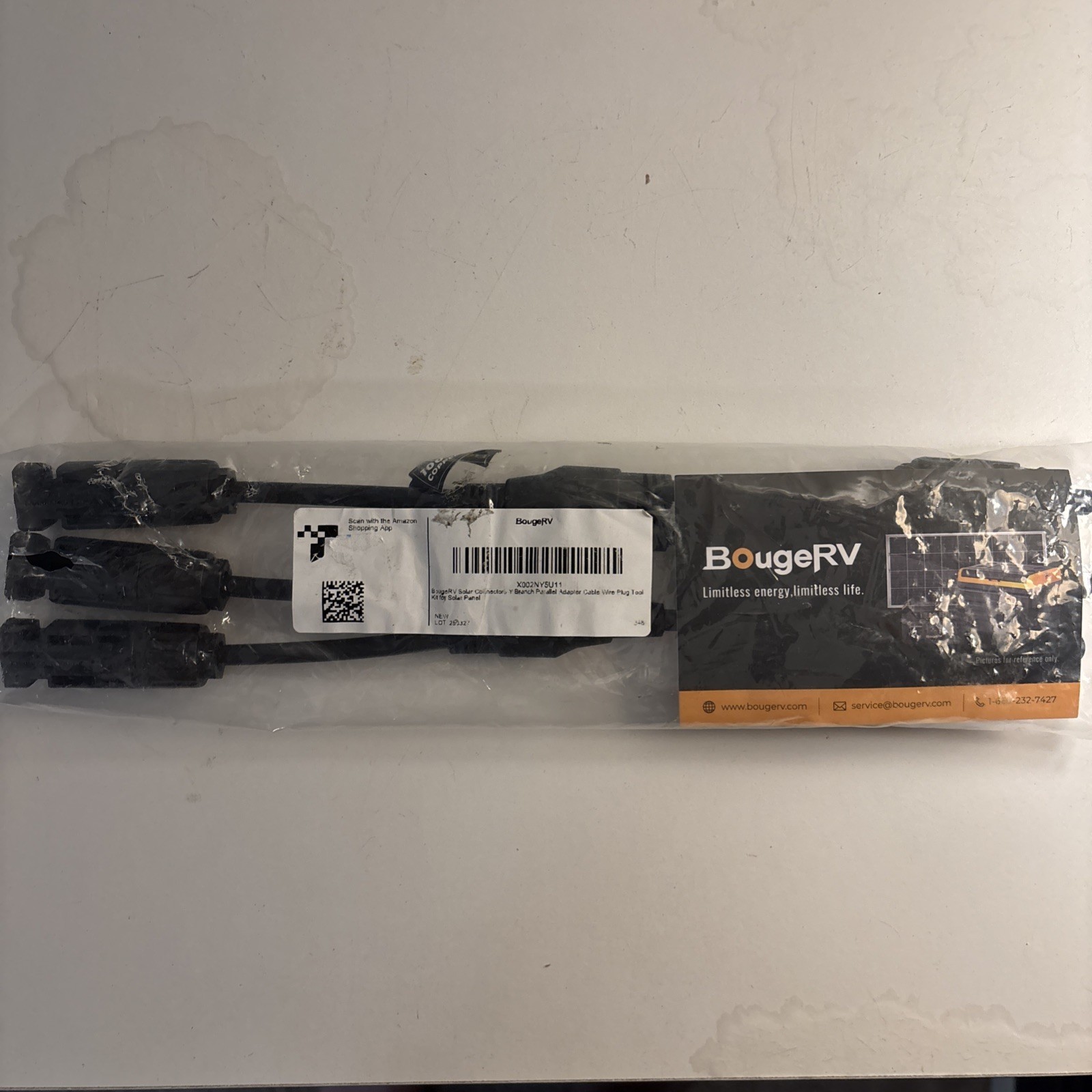 BougeRV Solar Connectors Y-Branch Parallel Adapter Cable Wire Plug Kit