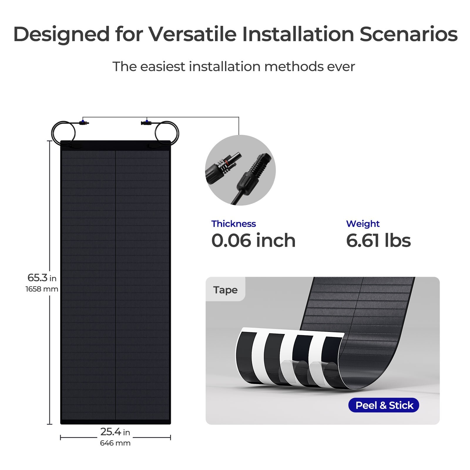 Renogy 250W Bifacial Solar Panel, 12V 16BB N-Type Solar Panel