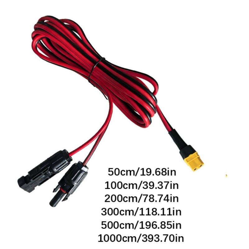50Cm-10M XT60H Female Charging Cable, 10AWG Solar Power Wire