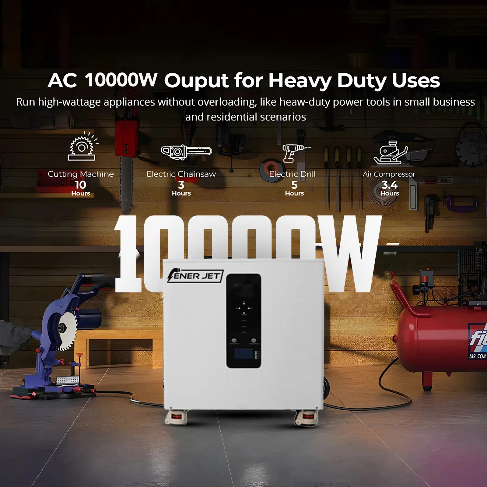 Solar Generator 15360 Wh/10000 W and Emergency EV Charger