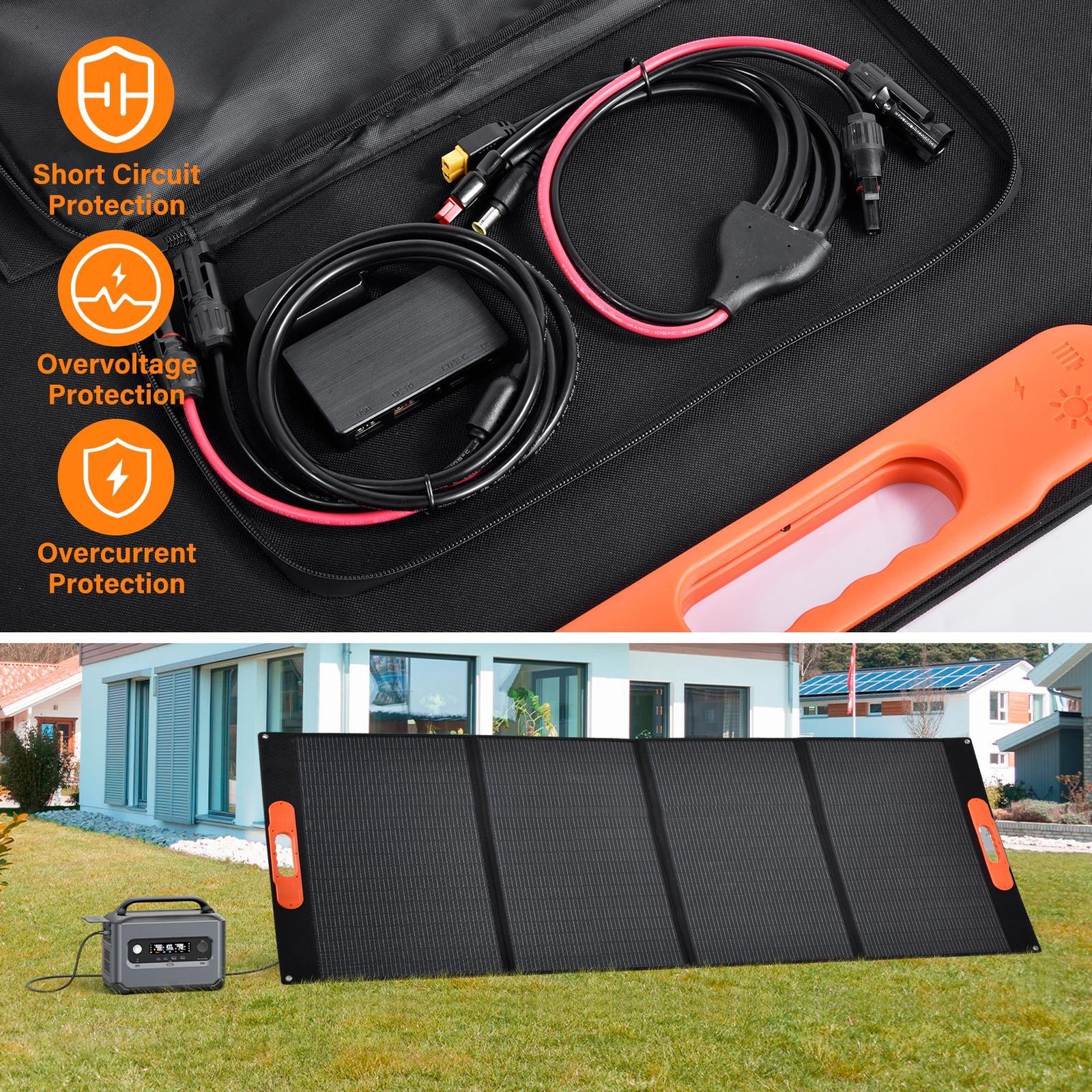 200W Portable Solar Panel For XT60/ANDERSON/DC5521/DC7909 Portable Power Station