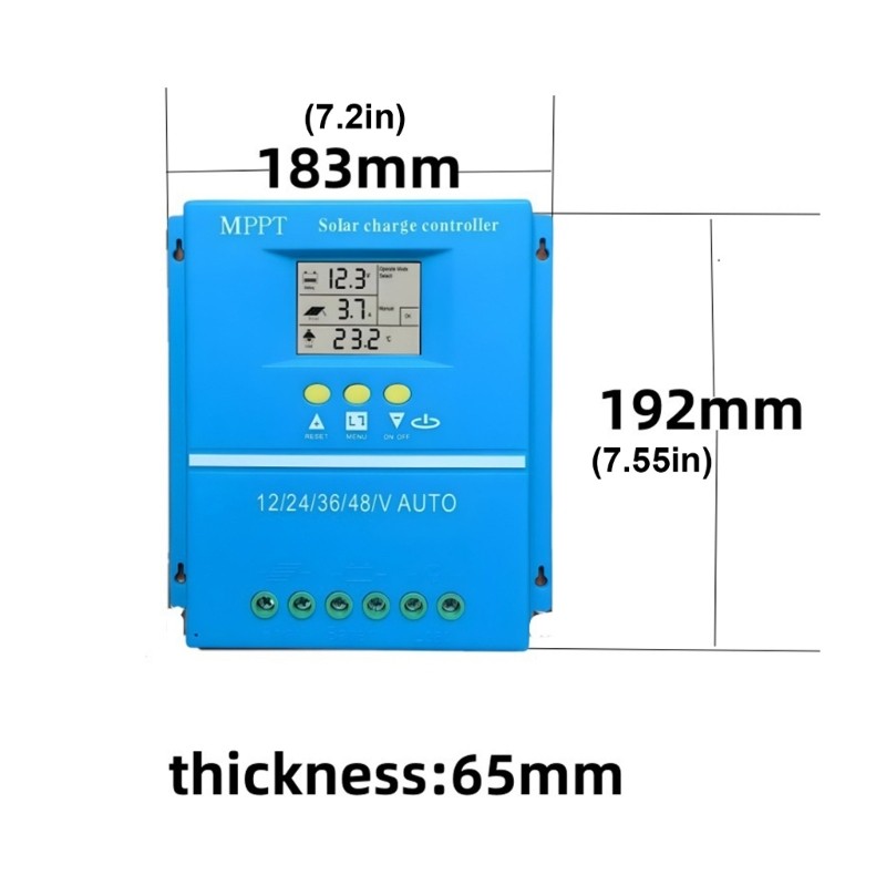 High Capacity Solar Charge Controllers ABS Multiple Battery Support LCD
