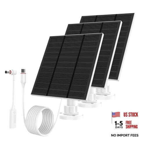 Solar Panels for Ring Camera Outdoor (New Generation) 5W 5V Solar Panel 3 White