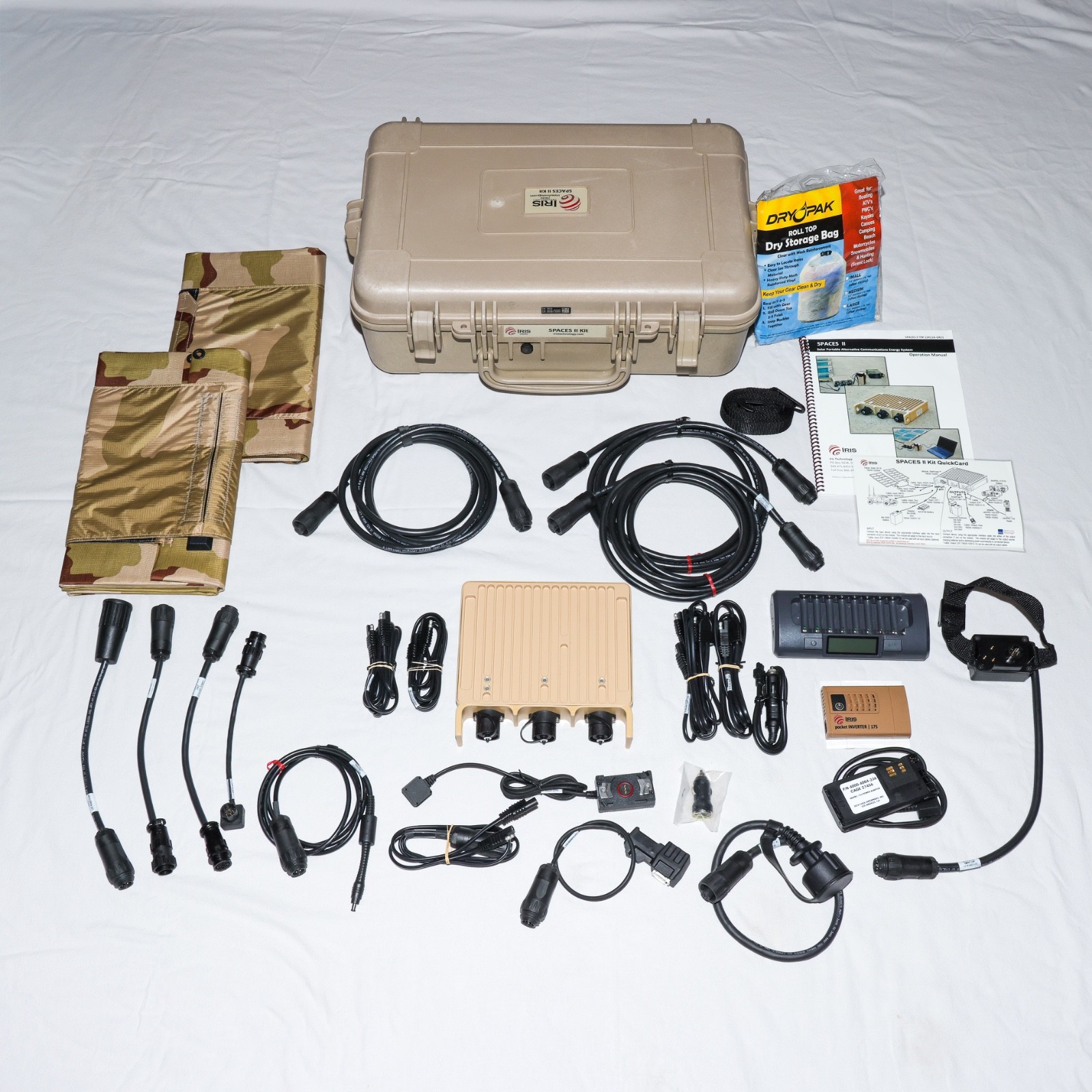 Portable Solar Kit with 2 Foldable Panels & Inverter, Iris Technology SPACES II