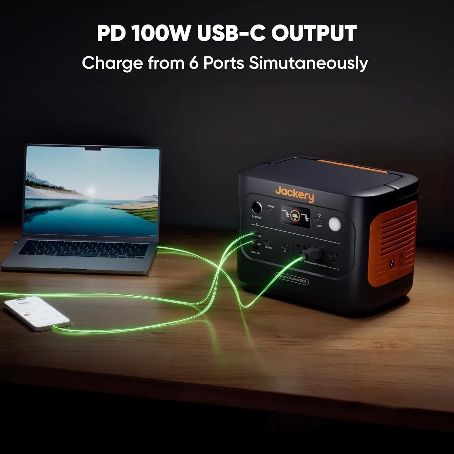 Explorer 1000 V2 Portable Power Station – 1070Wh LiFePO₄, 1500W AC, 100W USB-C
