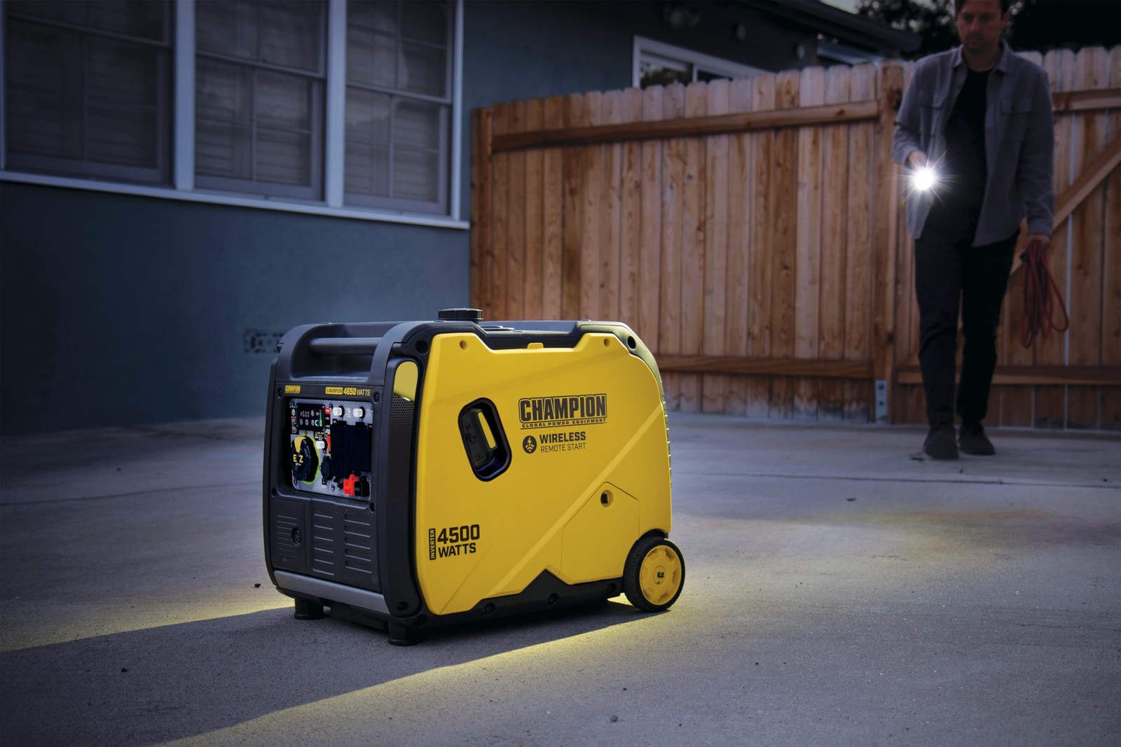 Champion Power Equipment 4500Watt Wireless Remote Start Inverter Generator wi…